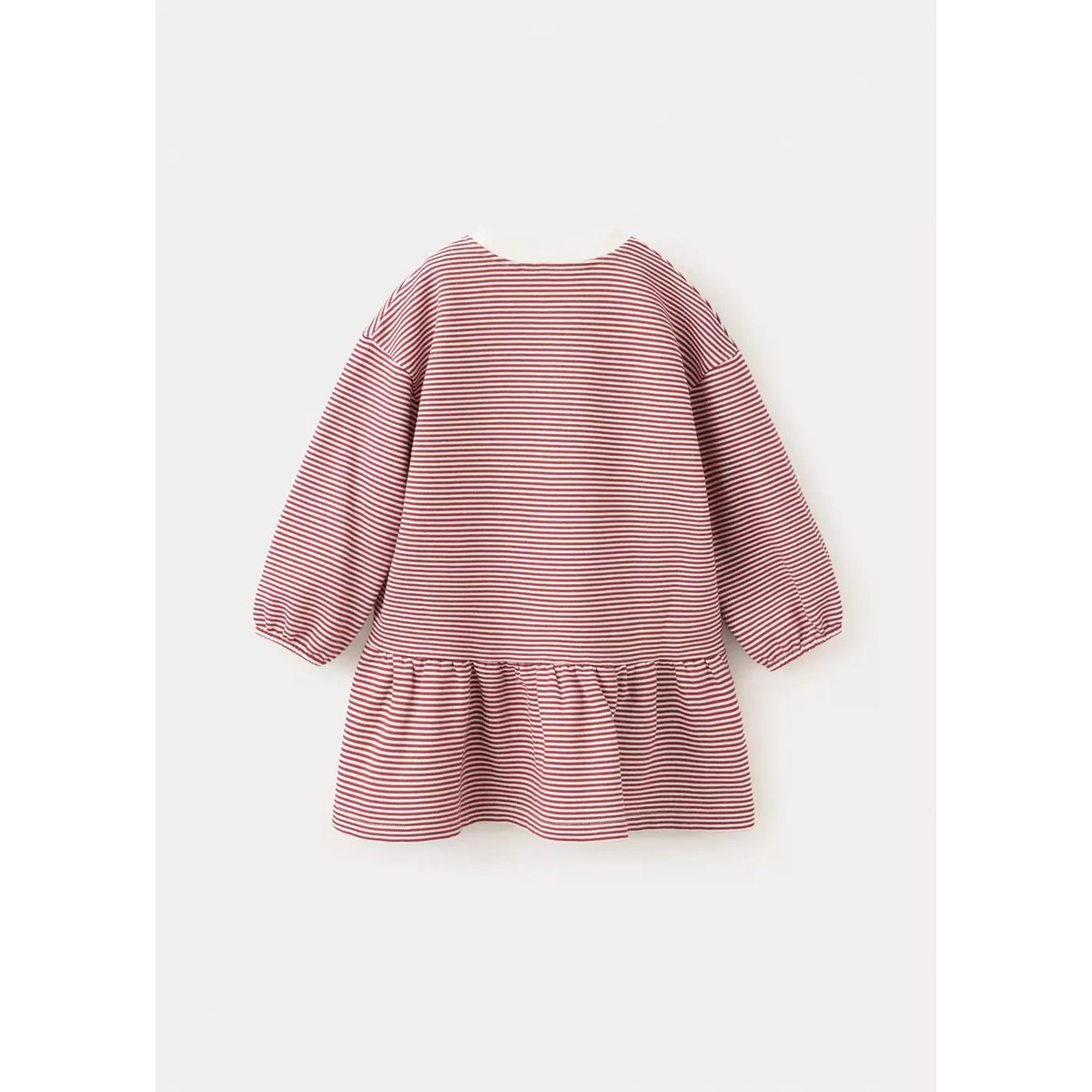 Robe en maille à rayures cerise, MANGO BABY