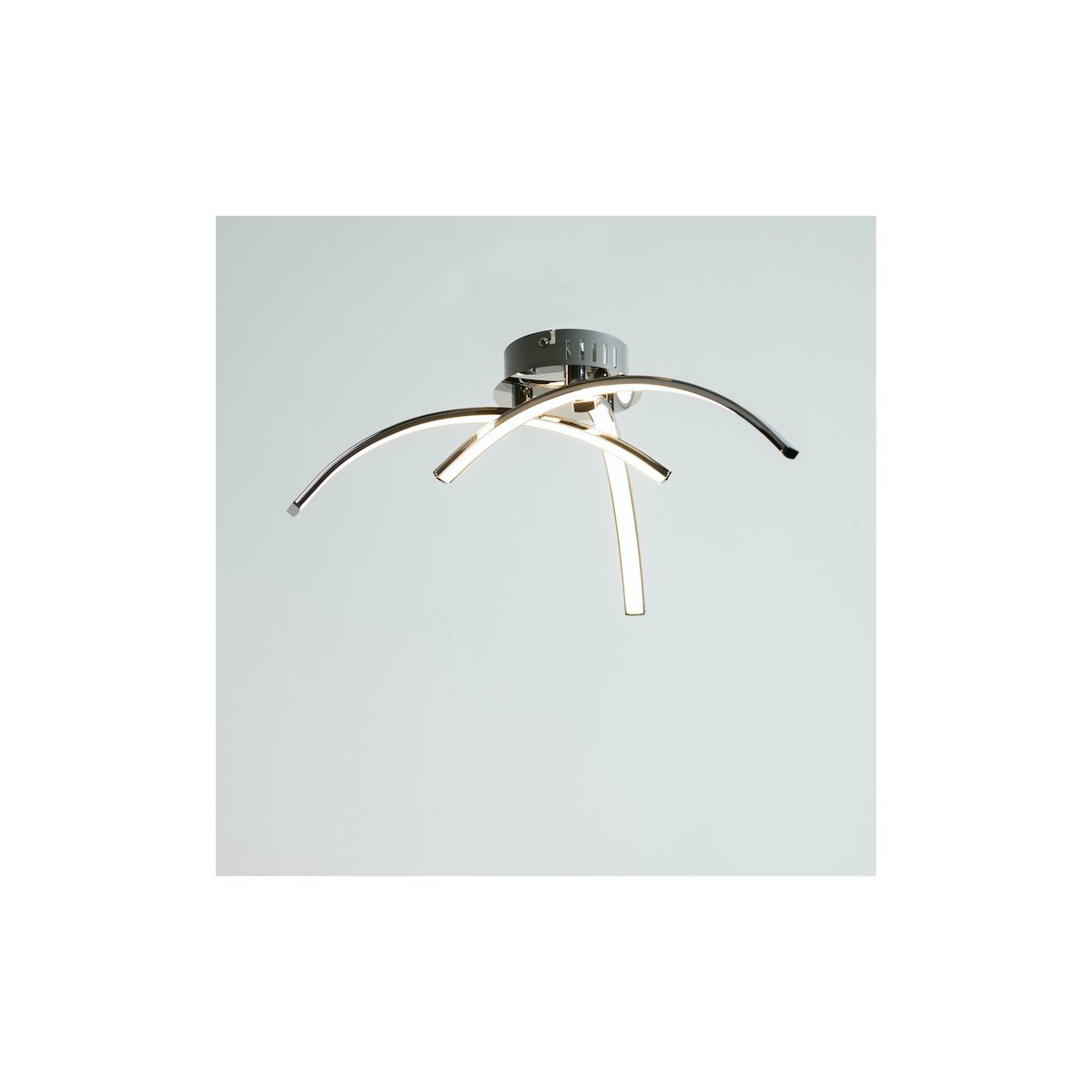 Plafonnier LED 3 bras chromés - OVA argenté / chromé, KOSILUM
