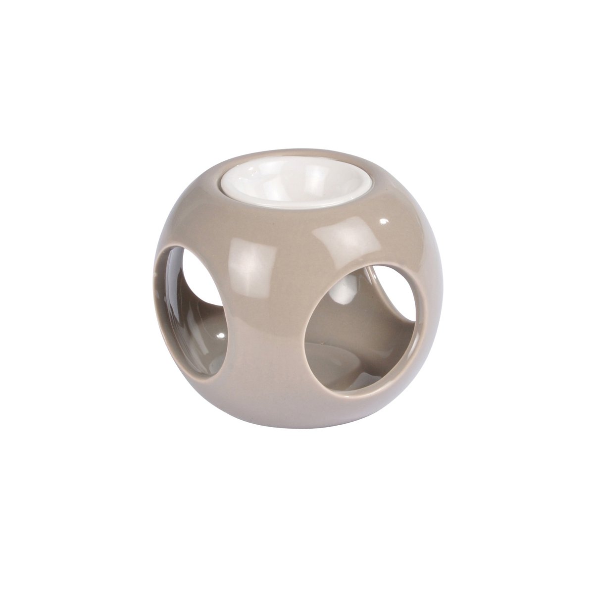 Brûle parfum en céramique taupe multicouleur, EDEN