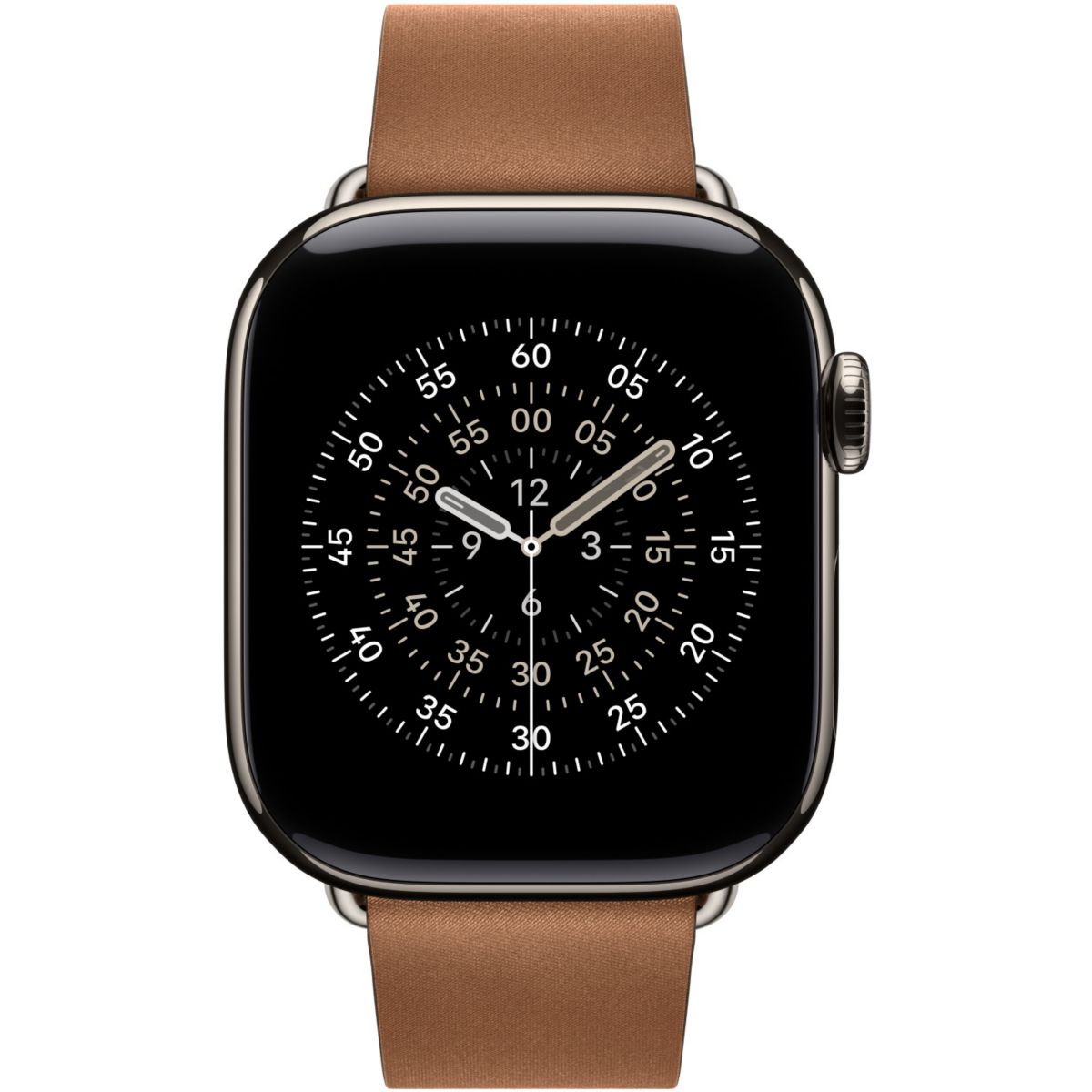 Bracelet 42 mm - Large Boucle moderne caramel marron, APPLE