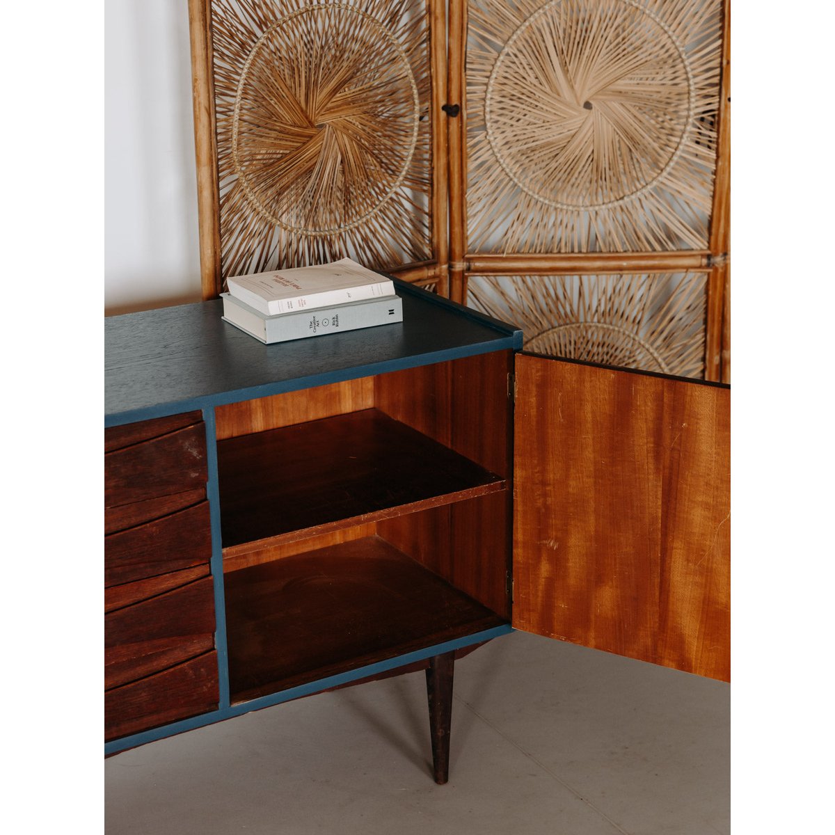 Enfilade aux multiples rangements Margaret N°780 - Bon état bois foncé, DEBONGOUT