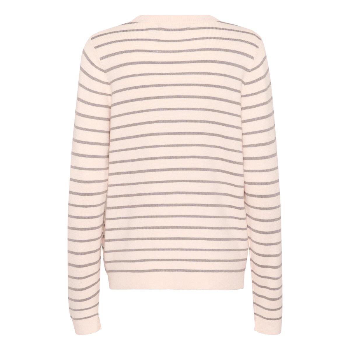 Pullover tricoté beige gris whitecap/grey stripe, CULTURE