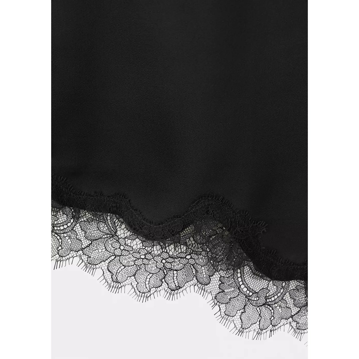 Top lingerie dentelle asymétrique noir, MANGO