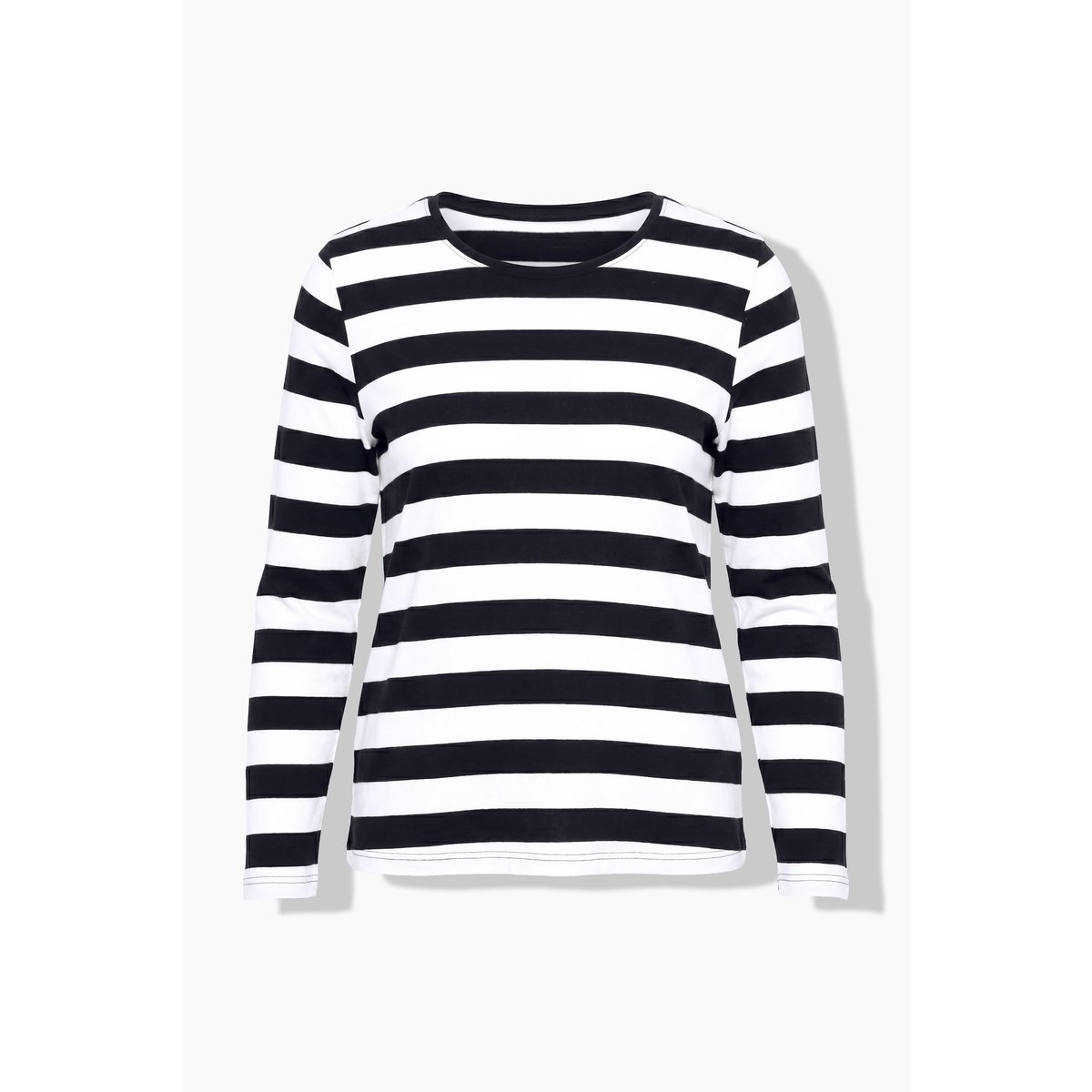 T-shirt à larges rayures larges noir, ULLA POPKEN