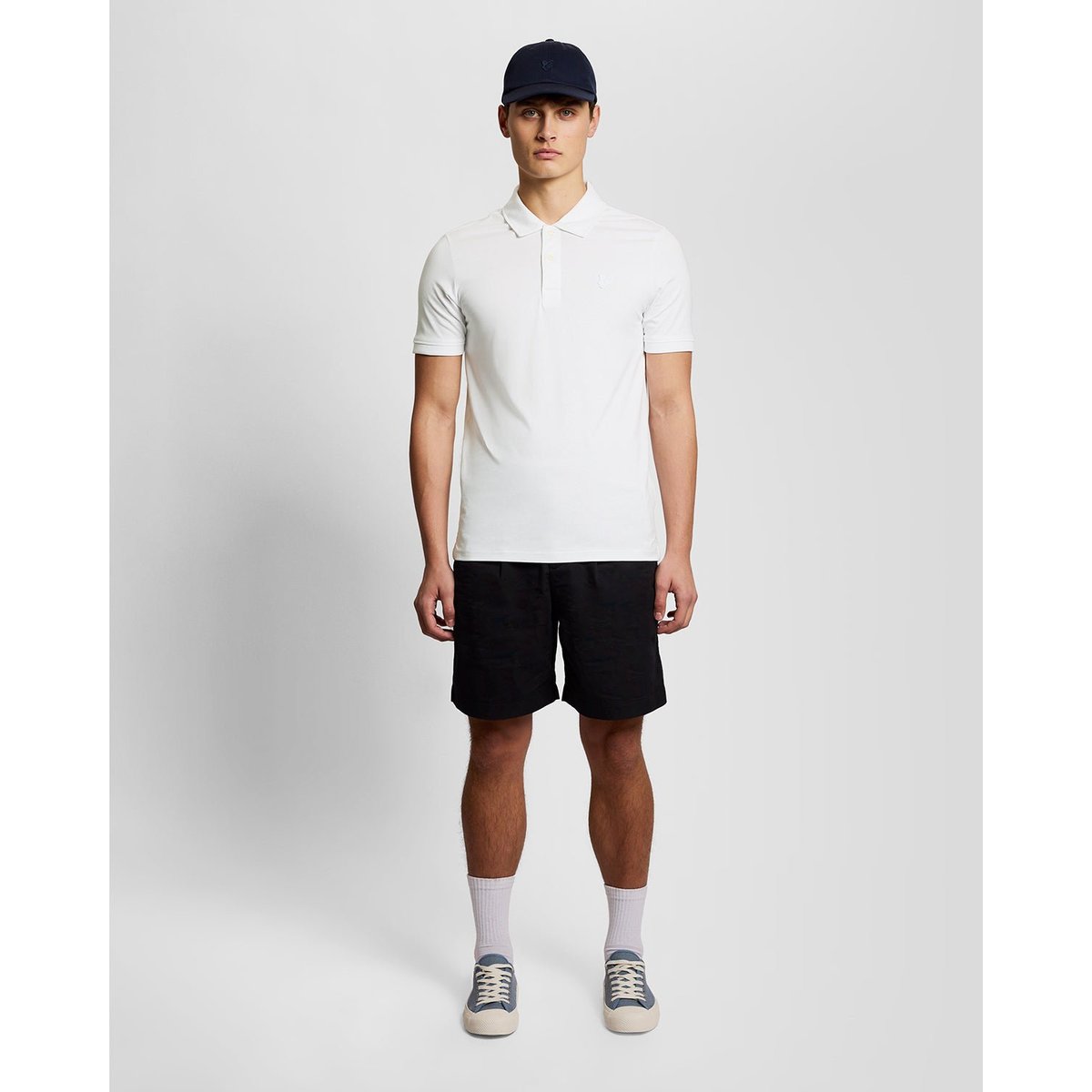 Polo poignets à nervures blanc, LYLE & SCOTT