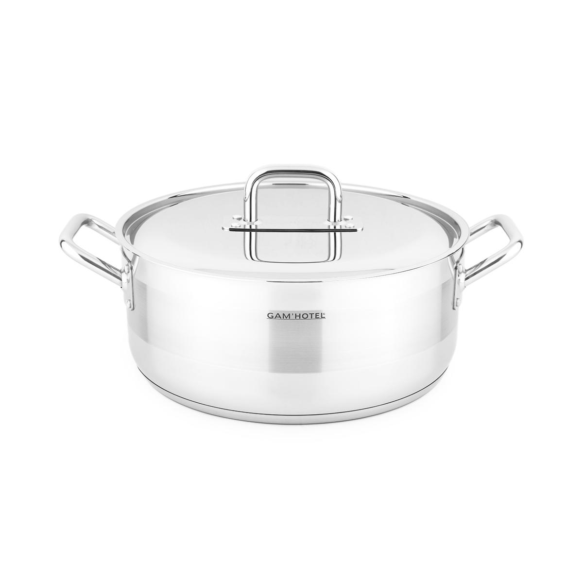 Faitout inox - 36cm induction couleur unique, GAM HOTEL