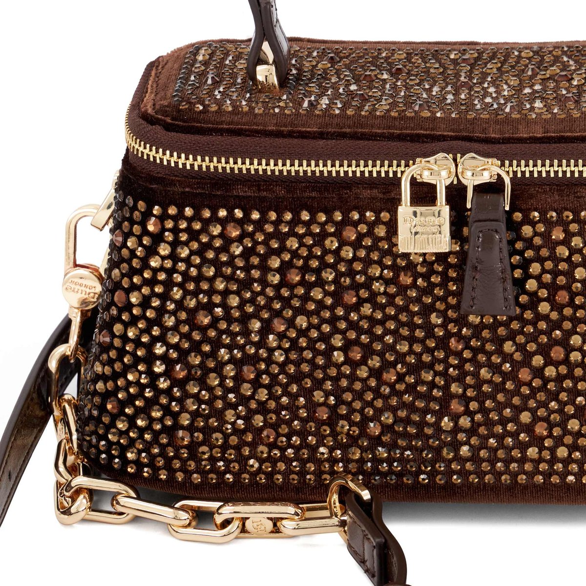 Mini trousse de toilette - SUCCESSFUL bronze-metallic fabric, DUNE LONDON