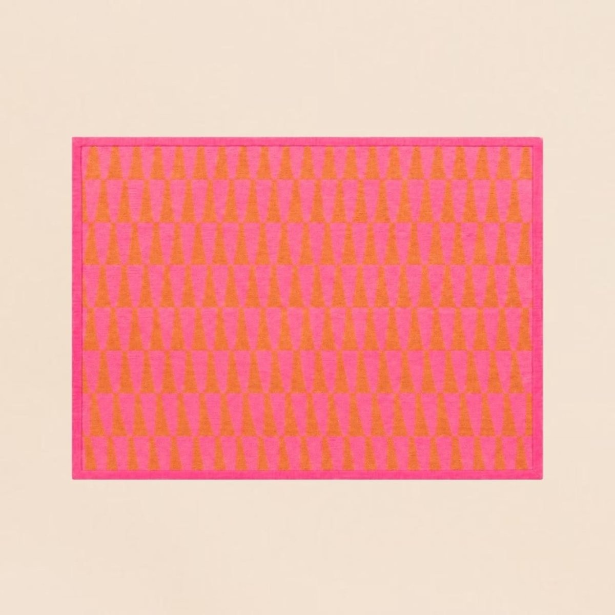 Tapis motifs géométriques 120x170cm rose, ORNAMI