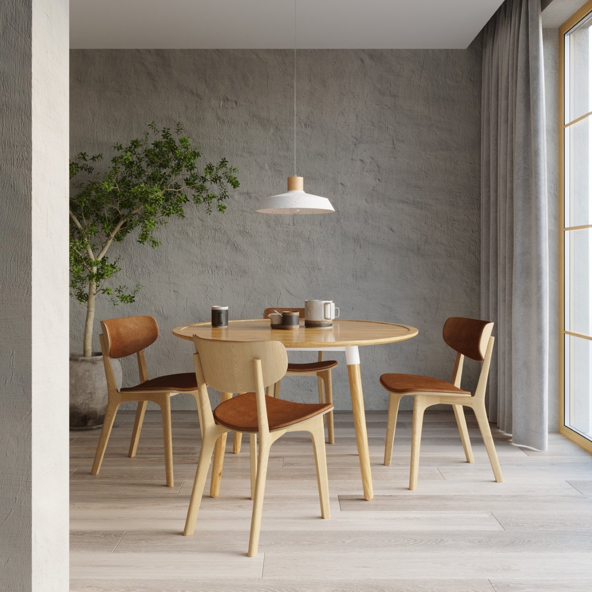 Suspension Béton Gris E27 1 Afra gris, EDEN