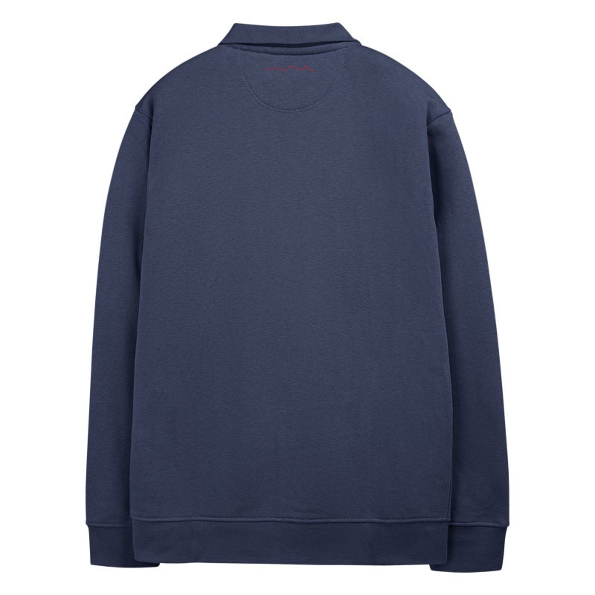 Sweat bleu foncé uni avec une coupe droite et un col montant bleu foncé, TEDDY SMITH