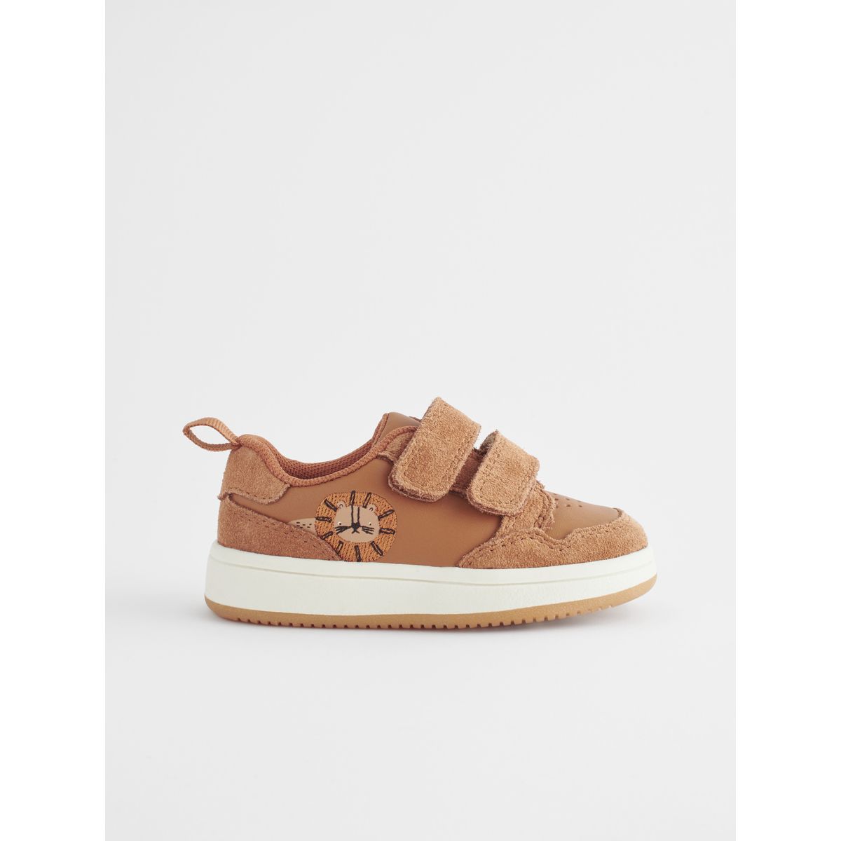 Chaussures premiers pas en cuir à scratch marron fauve, NEXT