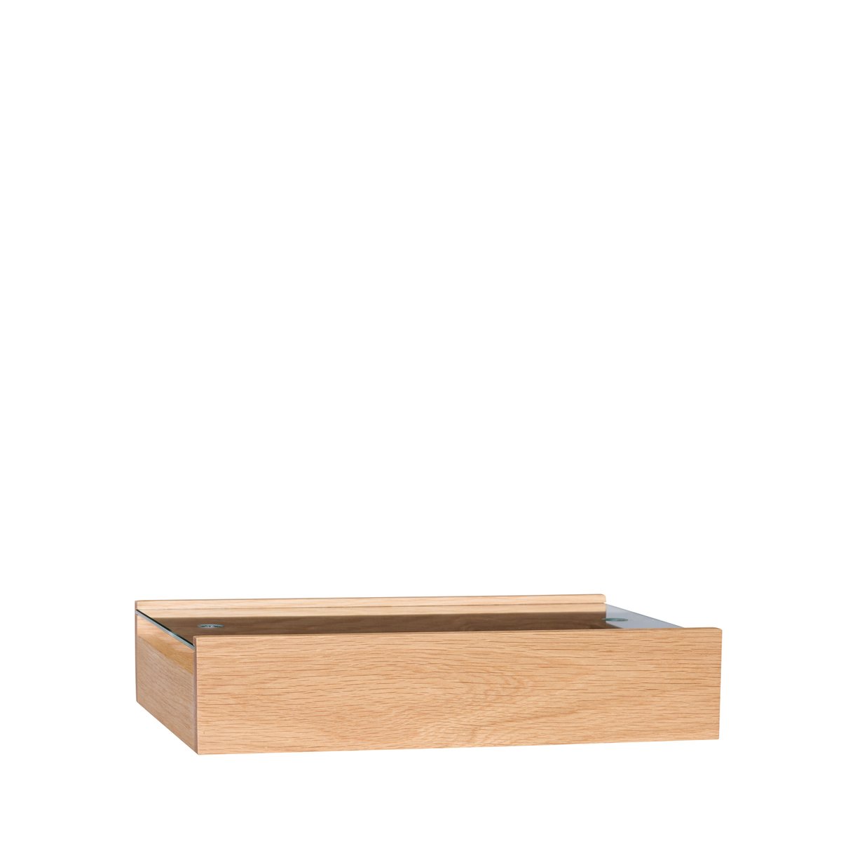 Boîte-vitrine Glass Oak veneer Oak wood SENRI bois de chêne, HUBSCH