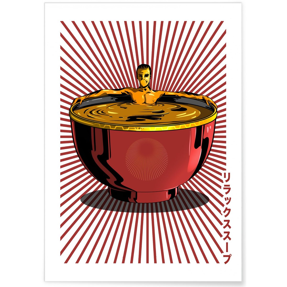 Affiche Soupe Relaxante blanc, L'AFFICHERIE