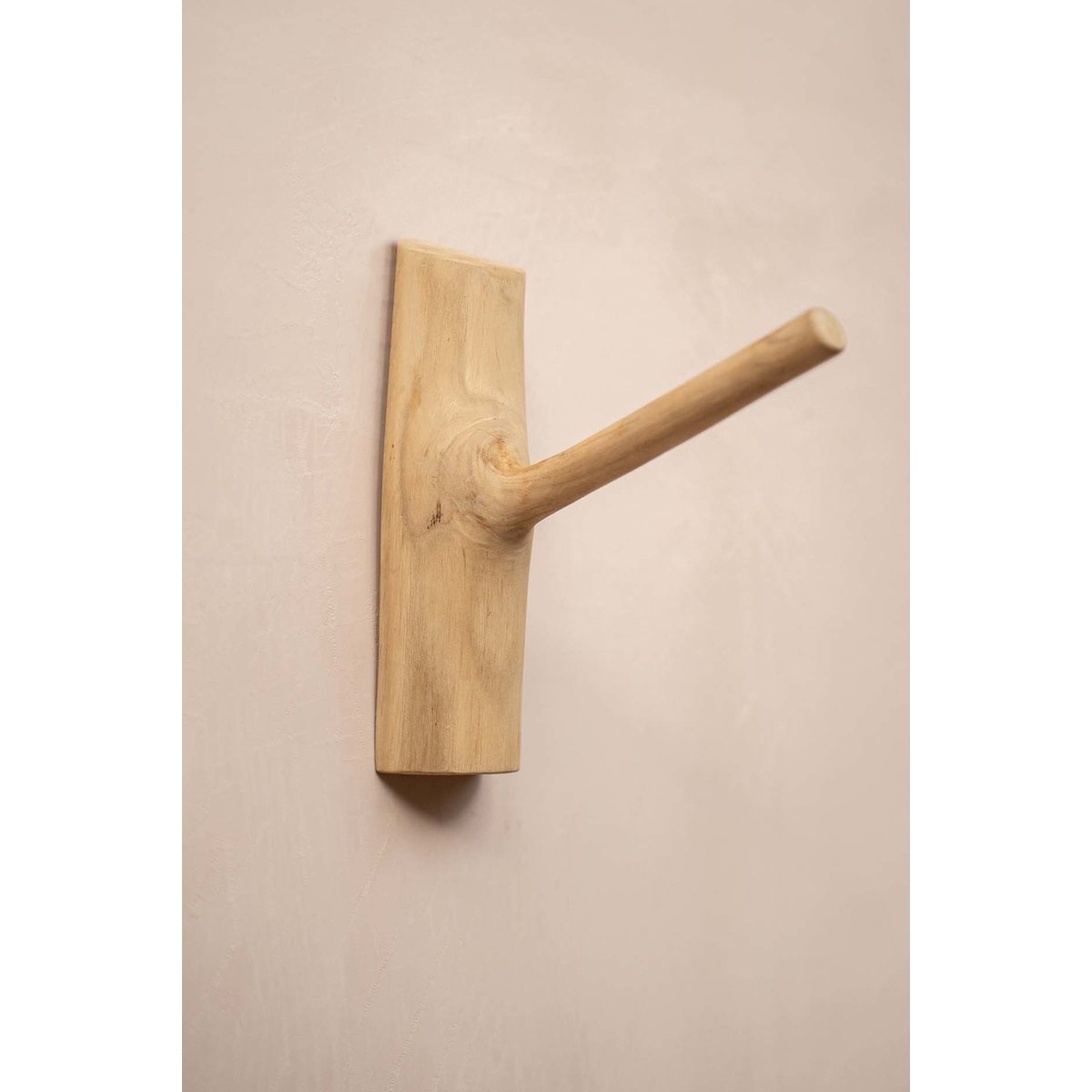 Patère en bois de teck HOOK beige, BAZAR BIZAR