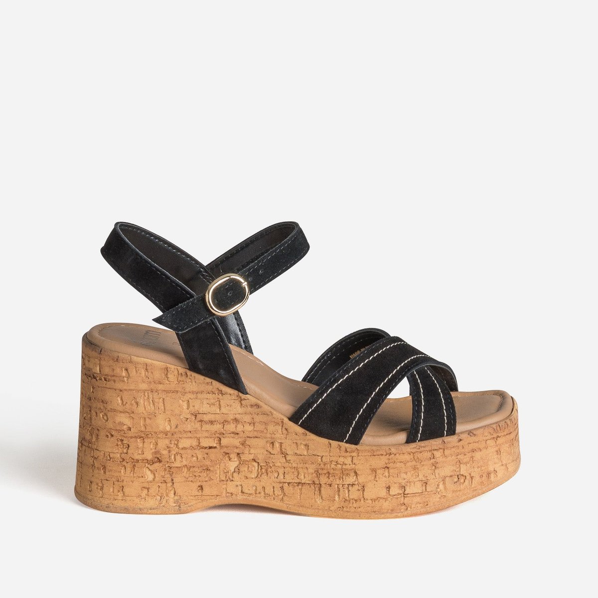 Sandale À Talon en cuir JULIENNE noir, ERAM