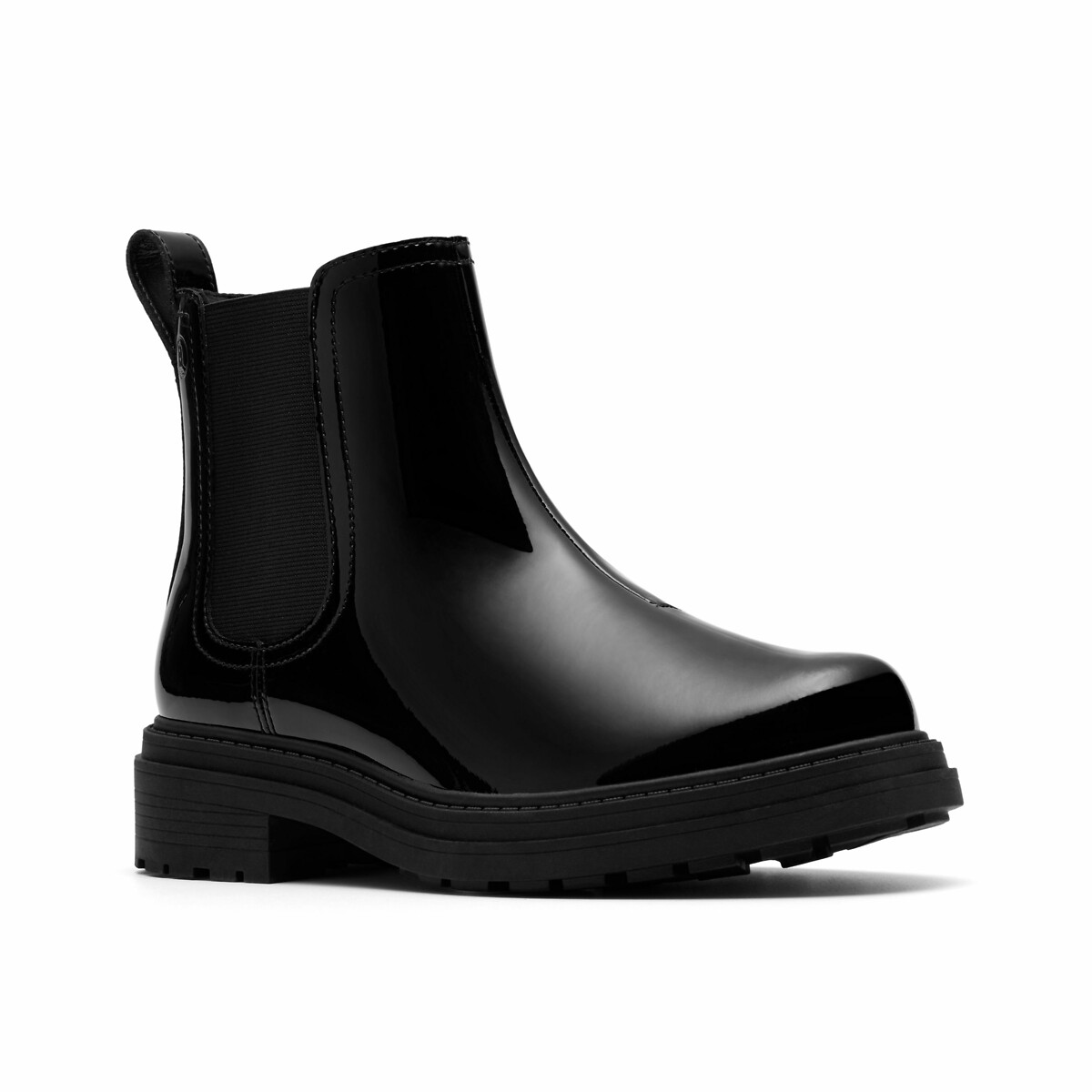 Bottines chelsea en cuir Orinocco3 Lane noir verni, CLARKS