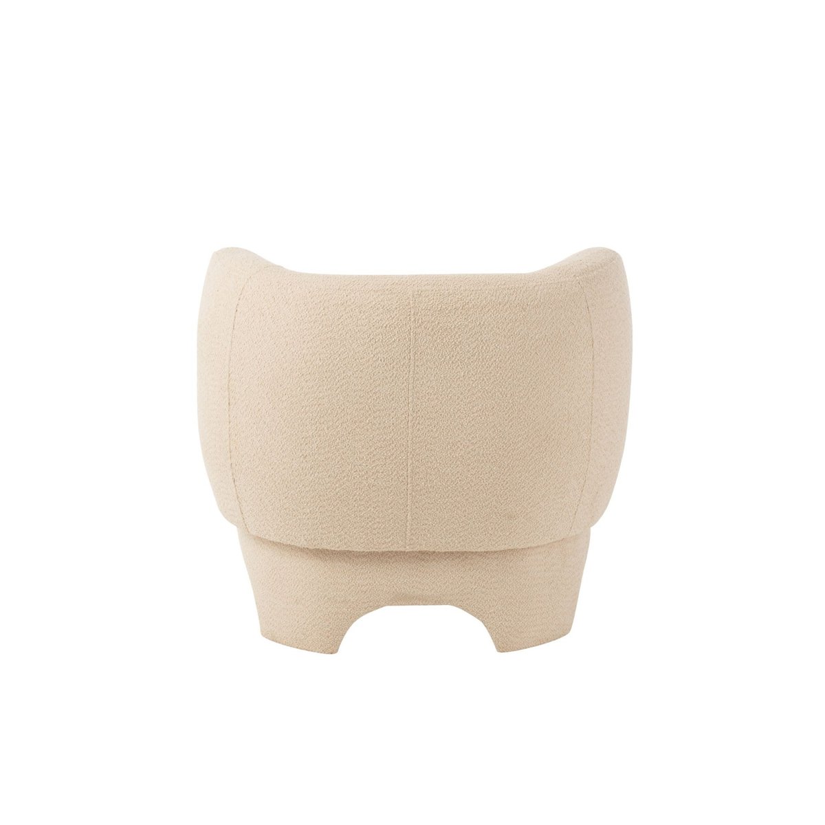 Fauteuil en tissu bouclette blanc cassé - EDELWEISS blanc, HELLIN, DEPUIS 1862