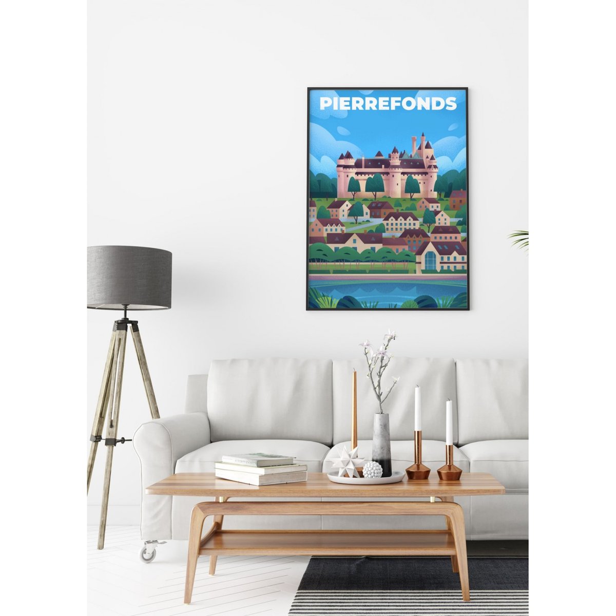 Affiche ville Pierrefonds blanc, L'AFFICHERIE