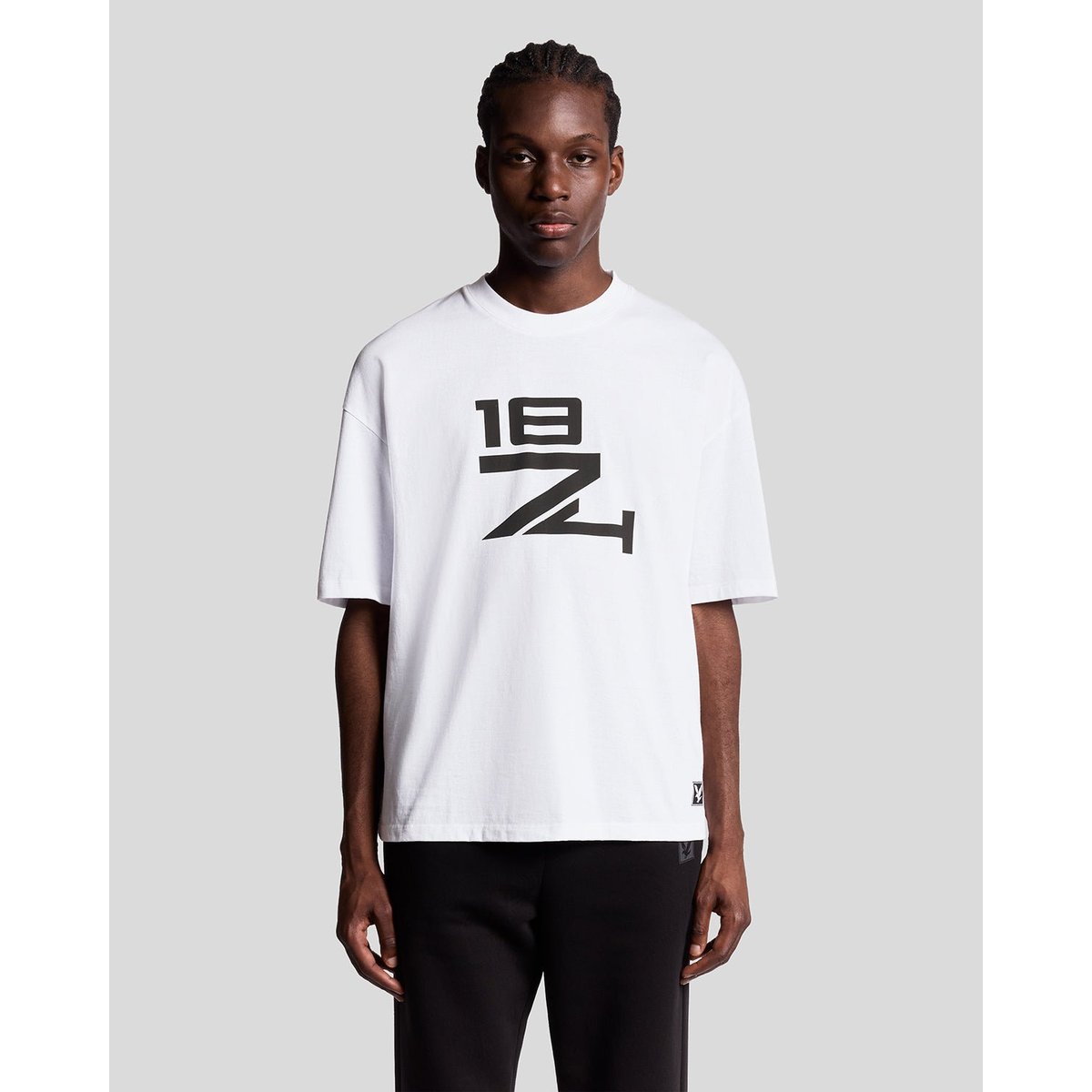T-shirt lounge graphique blanc, LYLE & SCOTT