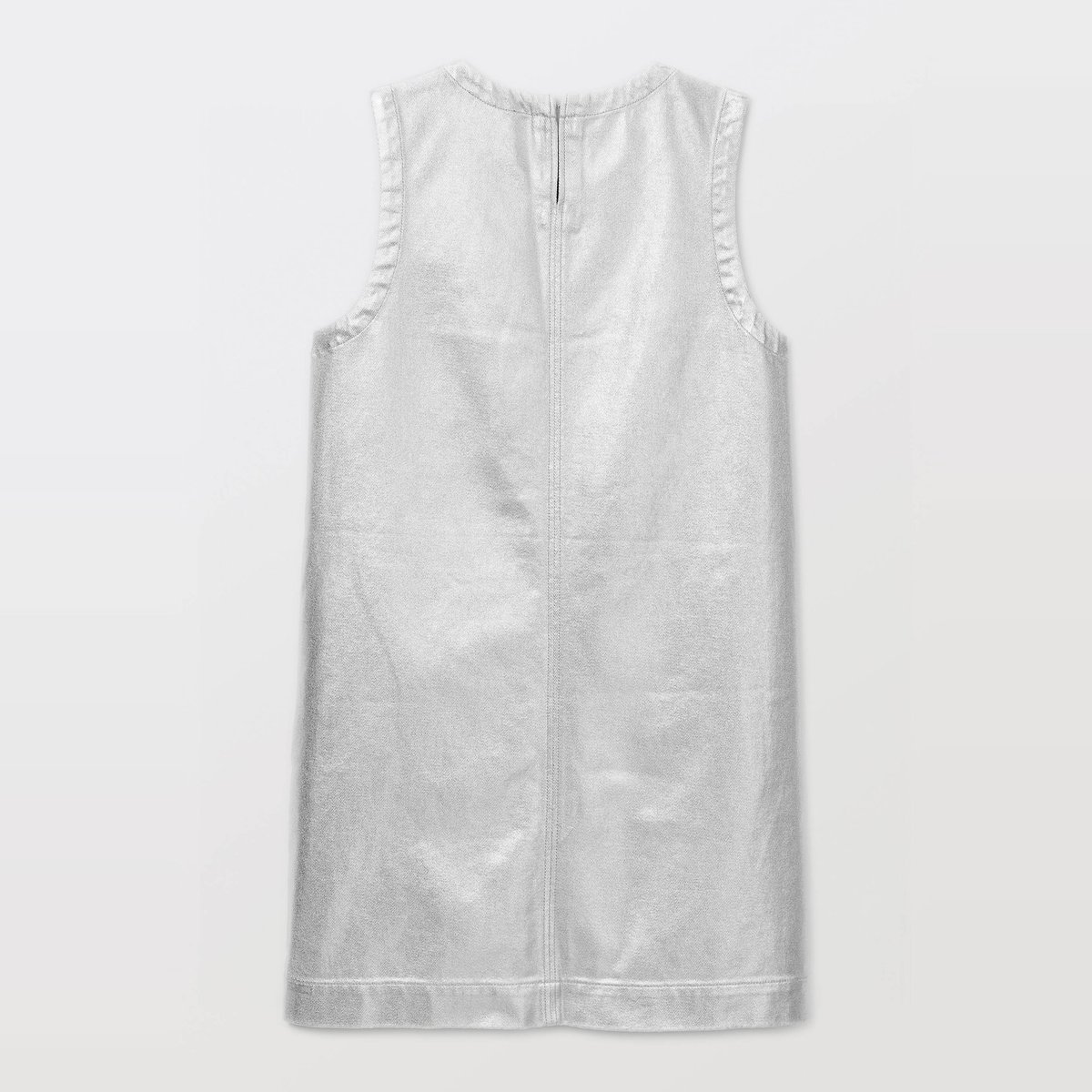Robe courte unie en vinyle silver, MONOPRIX