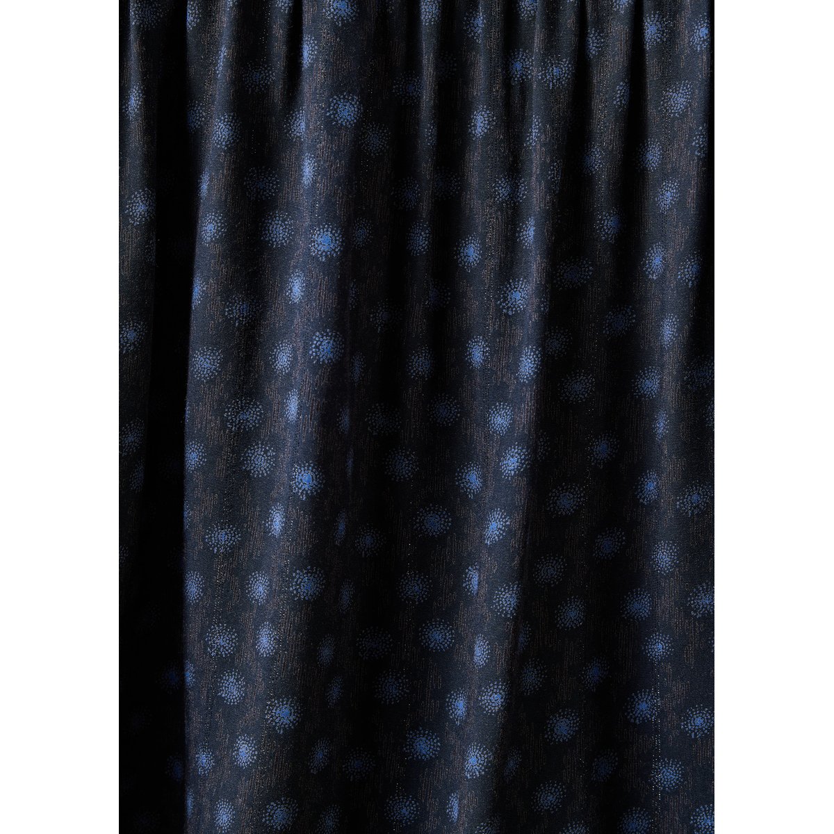 Chemise manches longues col mao à imprimé bleu, LA FEE MARABOUTEE