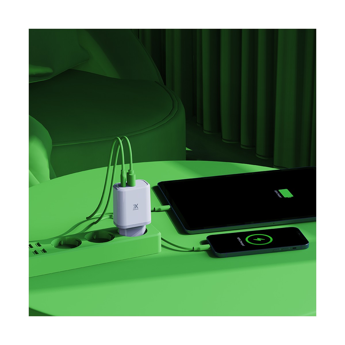 Chargeur USB-A et USB-C PD 30W SWIFT couleur unique, LIVOO
