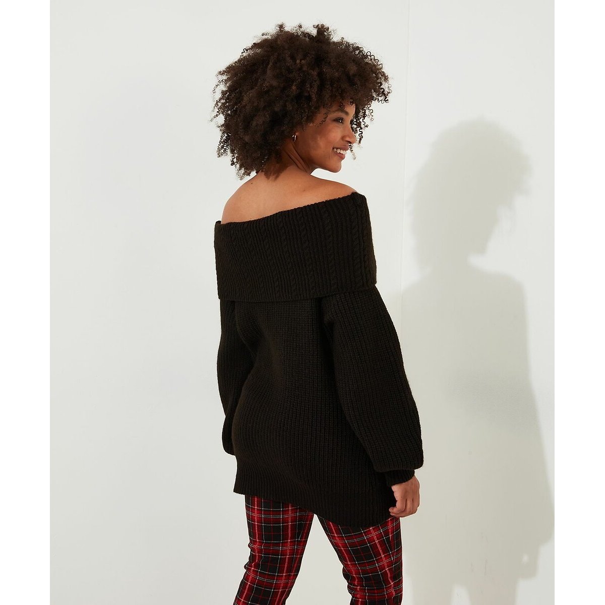 Balloon Sleeve Jumper black, JOE BROWNS