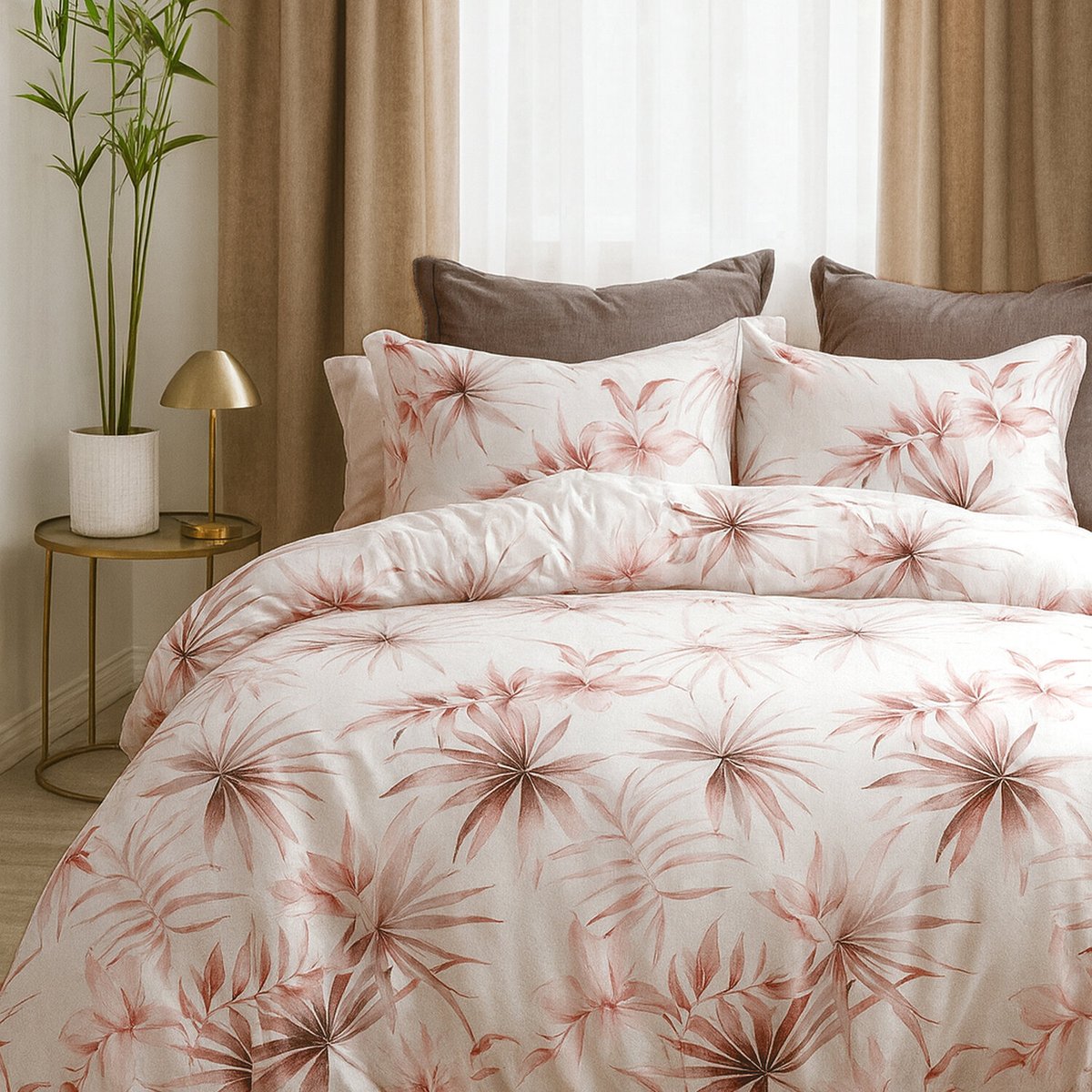 Parure housse de couette polycoton, FOLIANCE multicolore, C DESIGN HOME TEXTILE