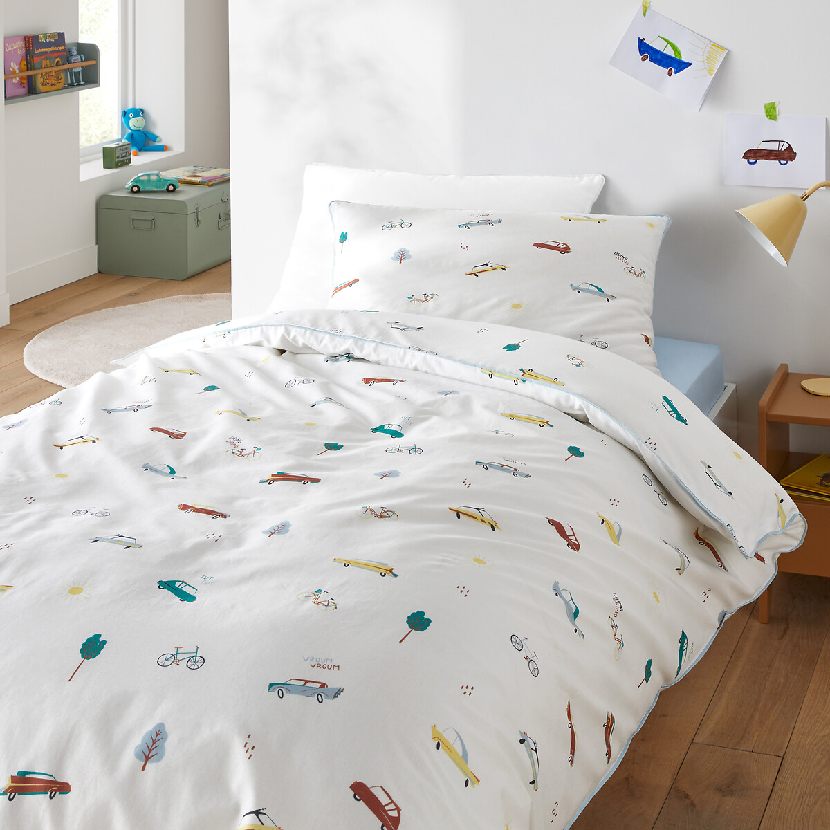 Parure de lit 50% coton recyclé, Emiliano imprimé, LA REDOUTE INTERIEURS