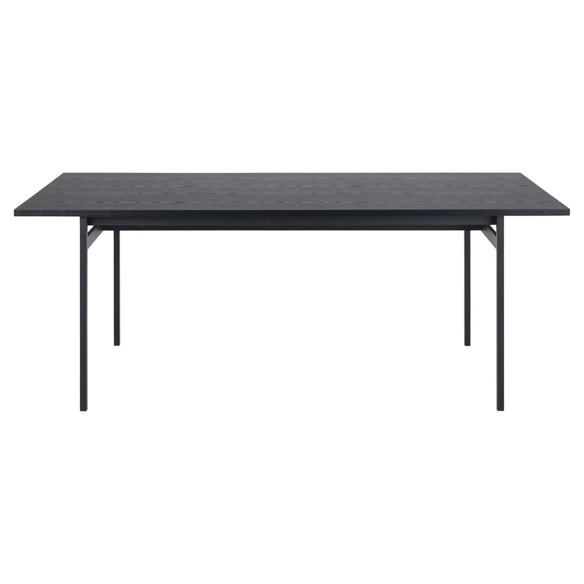 Table à manger rectangulaire 6 places design industriel ARIA noir, TOILINUX