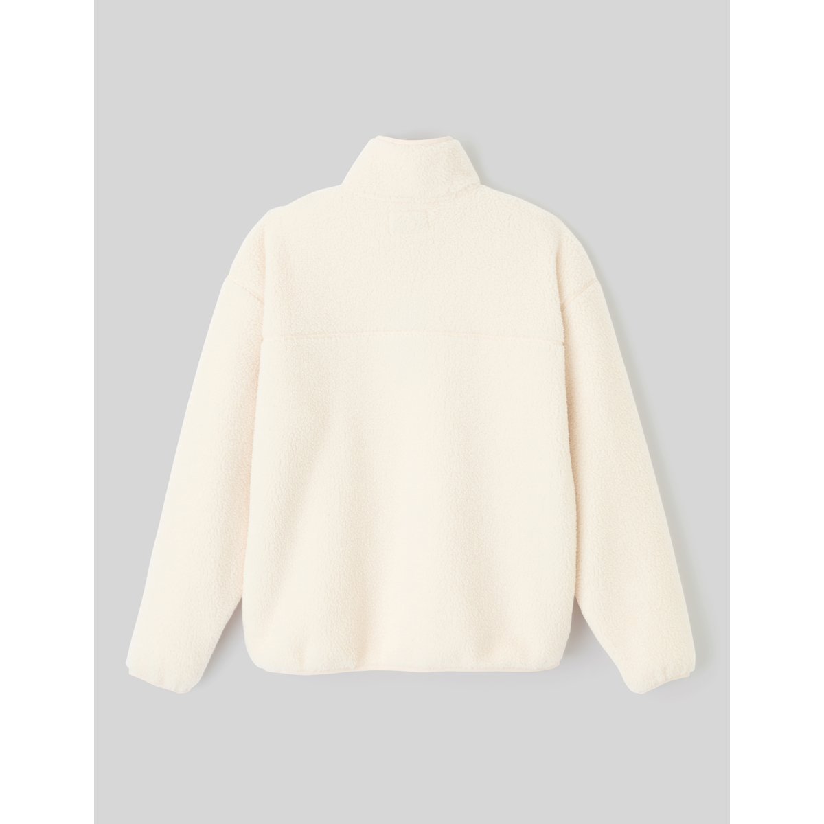 Sweat sherpa col montant zippé naturel, BZB