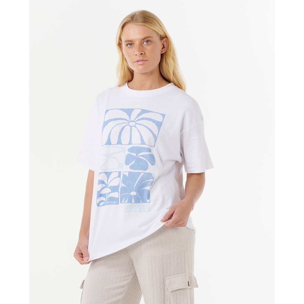 T-shirt à manches courtes OCEANS blanc optique, RIP CURL