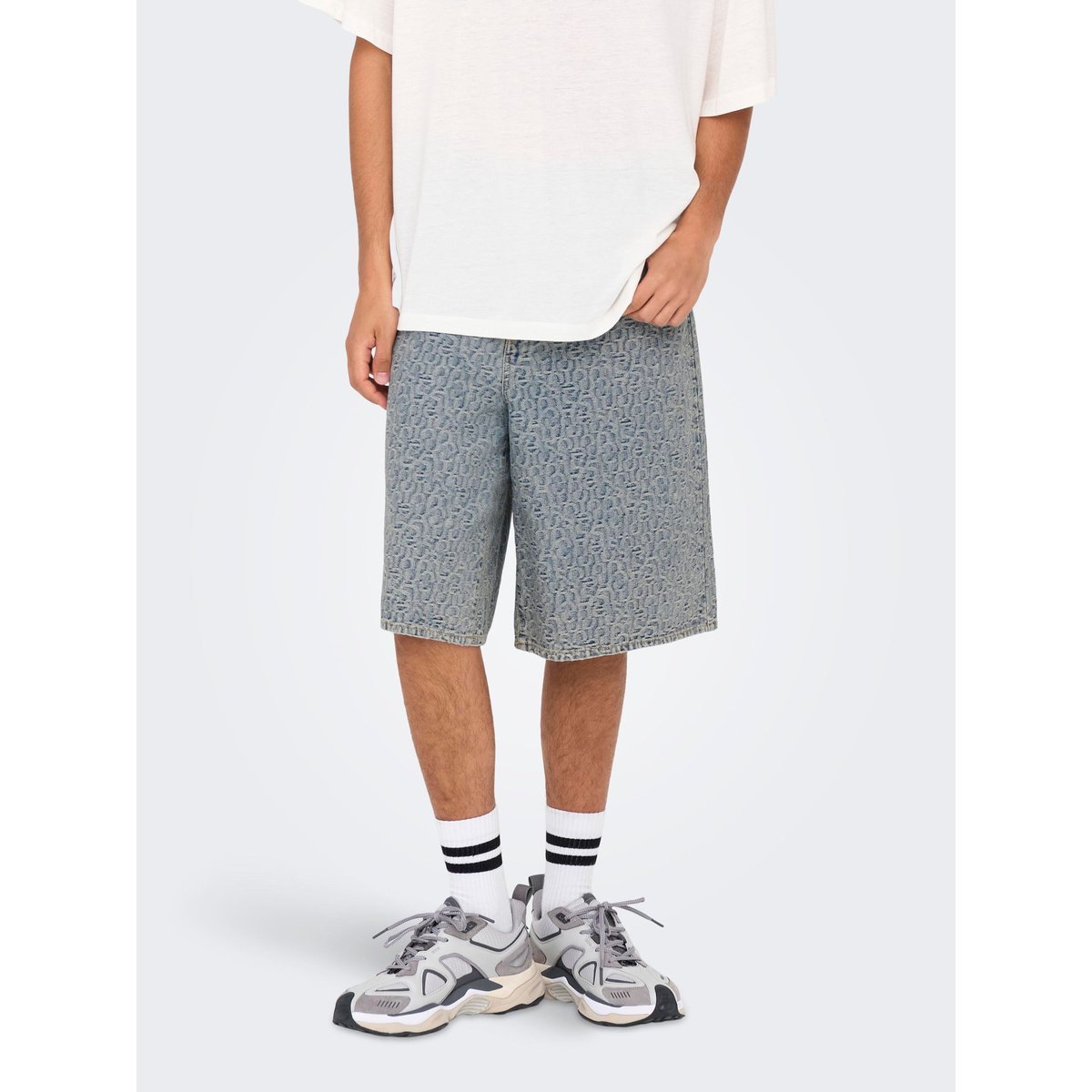 Bermuda light blue denim, ONLY & SONS