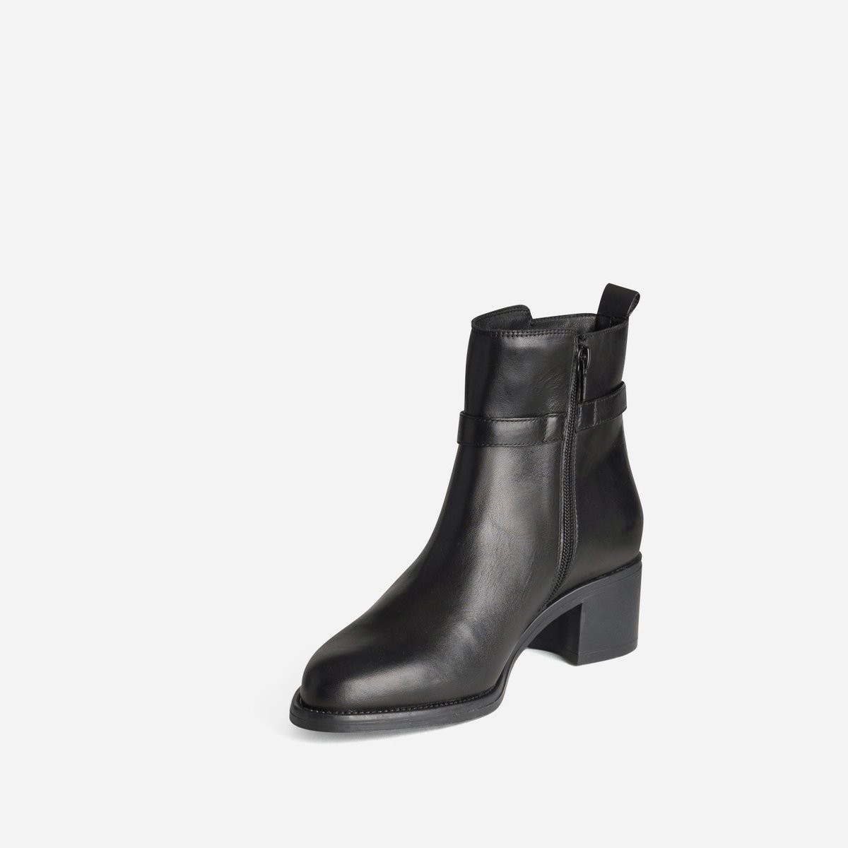 Boots À Talon en cuir NAIMA noir, ERAM