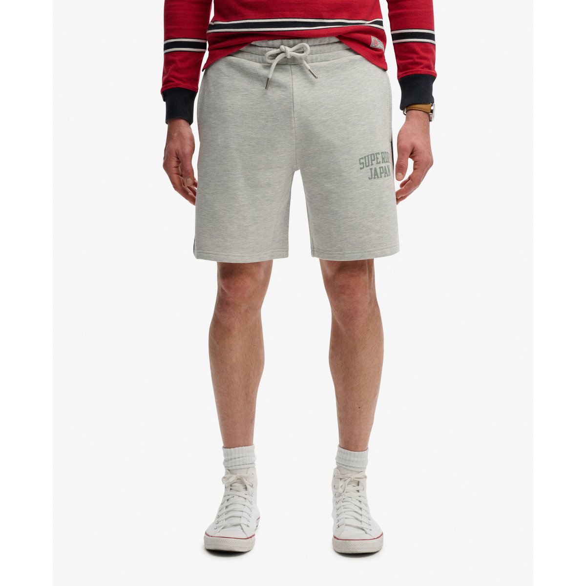 Short Athletic Essentials gris chiné cadet, SUPERDRY