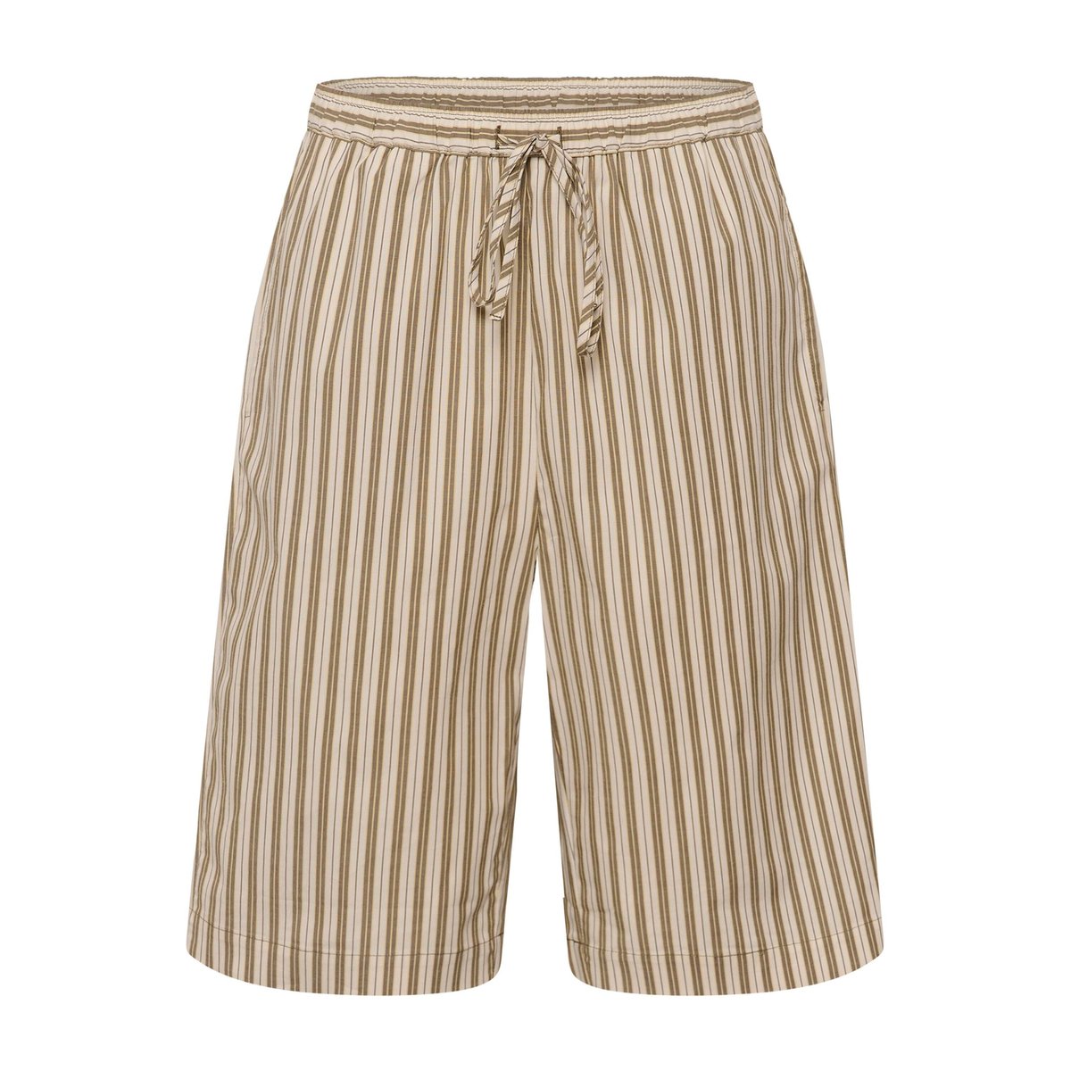 Shorts Casual vert dusky green stripe, SOAKED IN LUXURY