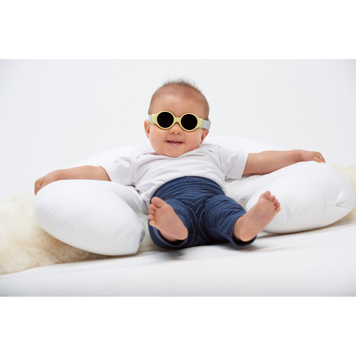 Lunettes de soleil bandeau ajustable 0-9 mois jaune tendre, BEABA