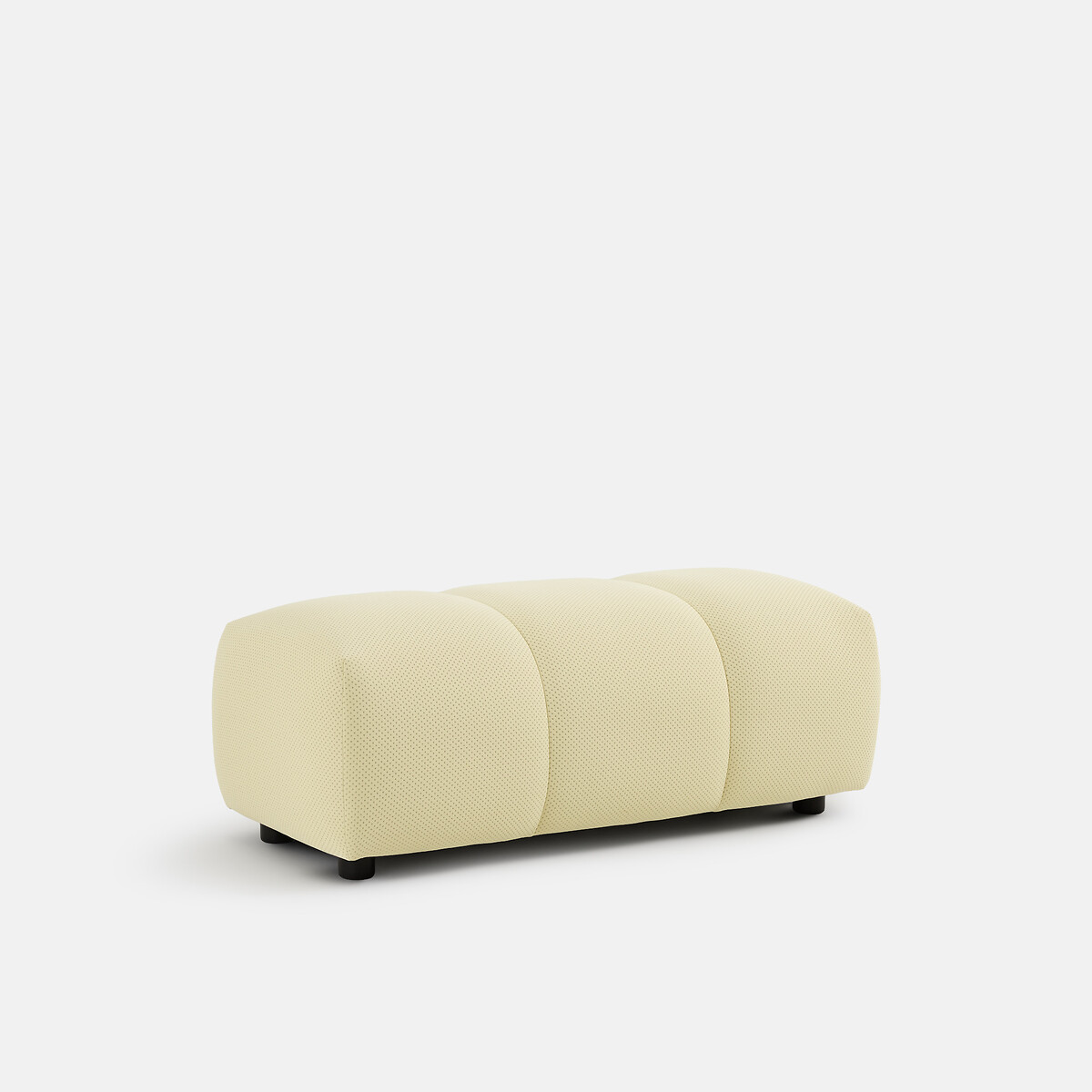 Pouf XL, en tissu matelassé, longueur 109 cm, NURIA jaune, LA REDOUTE INTERIEURS