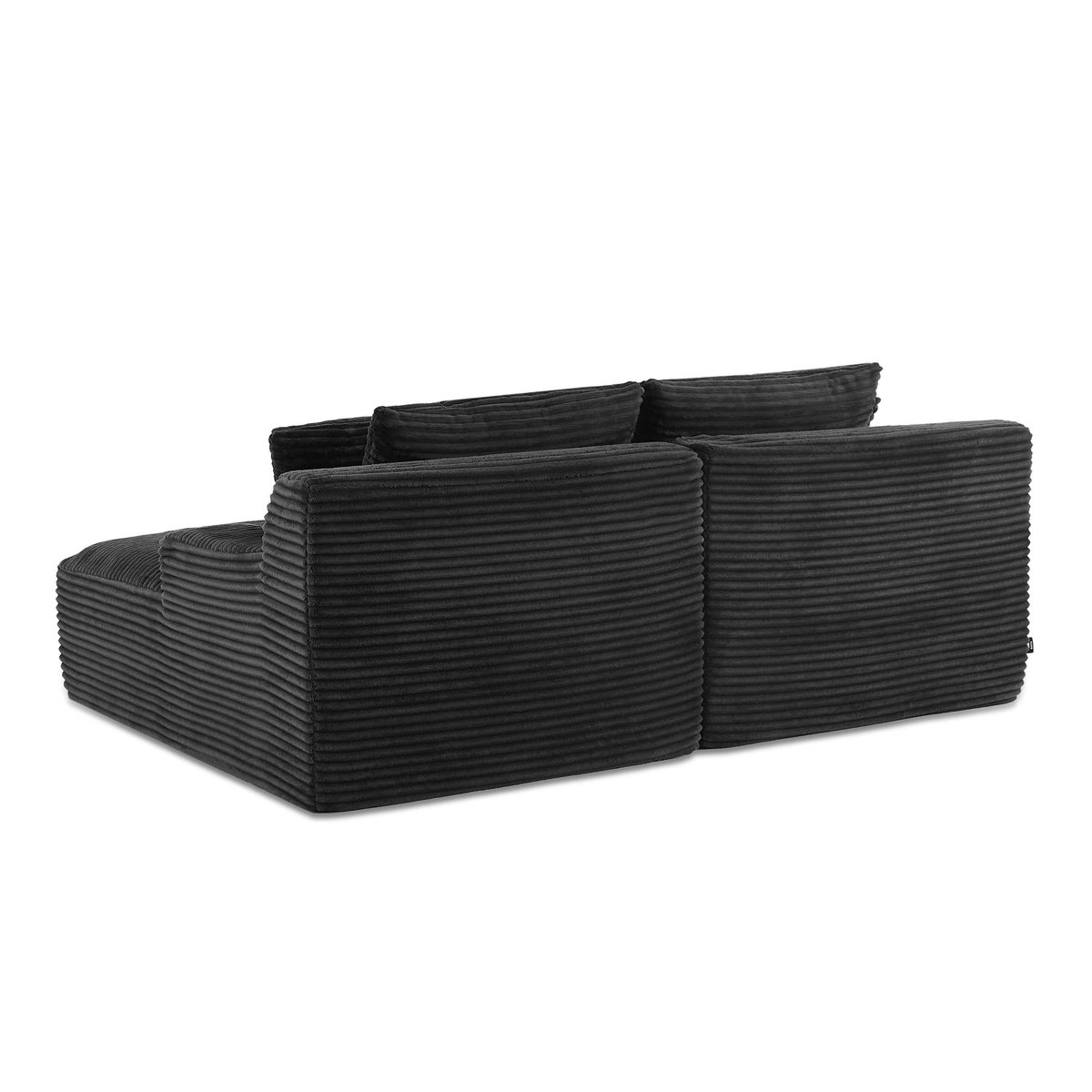 Canapé droit compressé fixe velours  KENEDY gris, BAÏTA