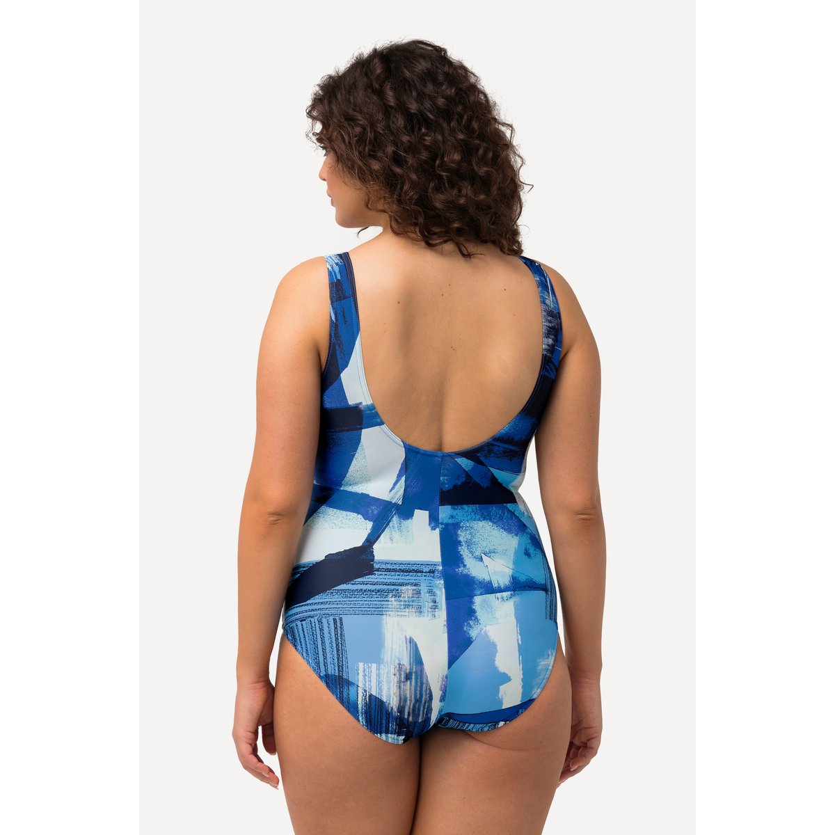 Maillot de bain imprimé. Sans bonnets bleu azur clair, ULLA POPKEN
