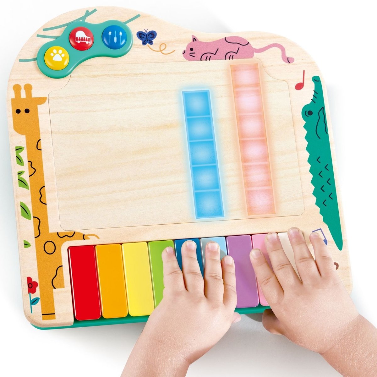 Piano pixel interactif vert, HAPE TOYS