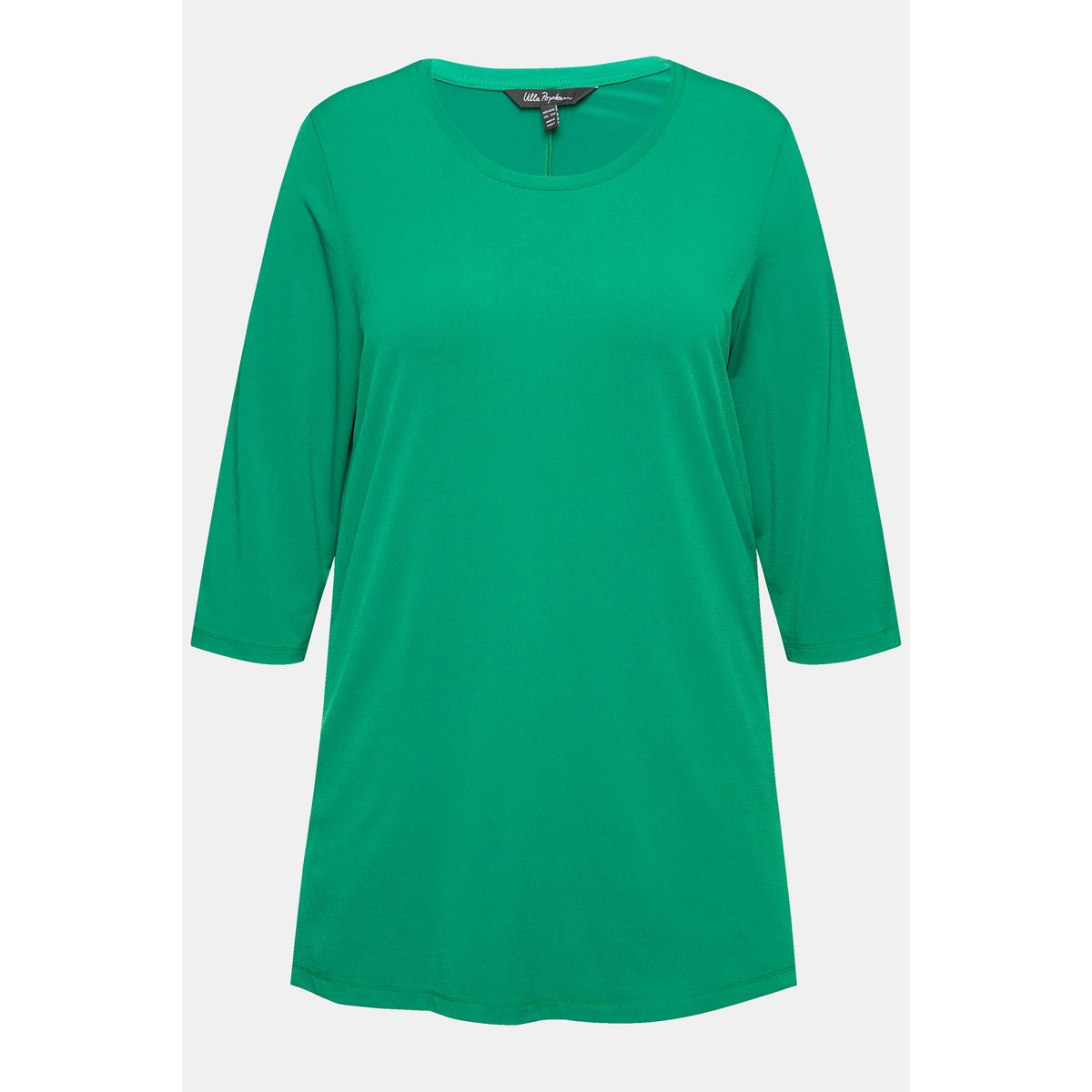 T-shirt long, coupe évasée et décolleté rond vert d’été, ULLA POPKEN