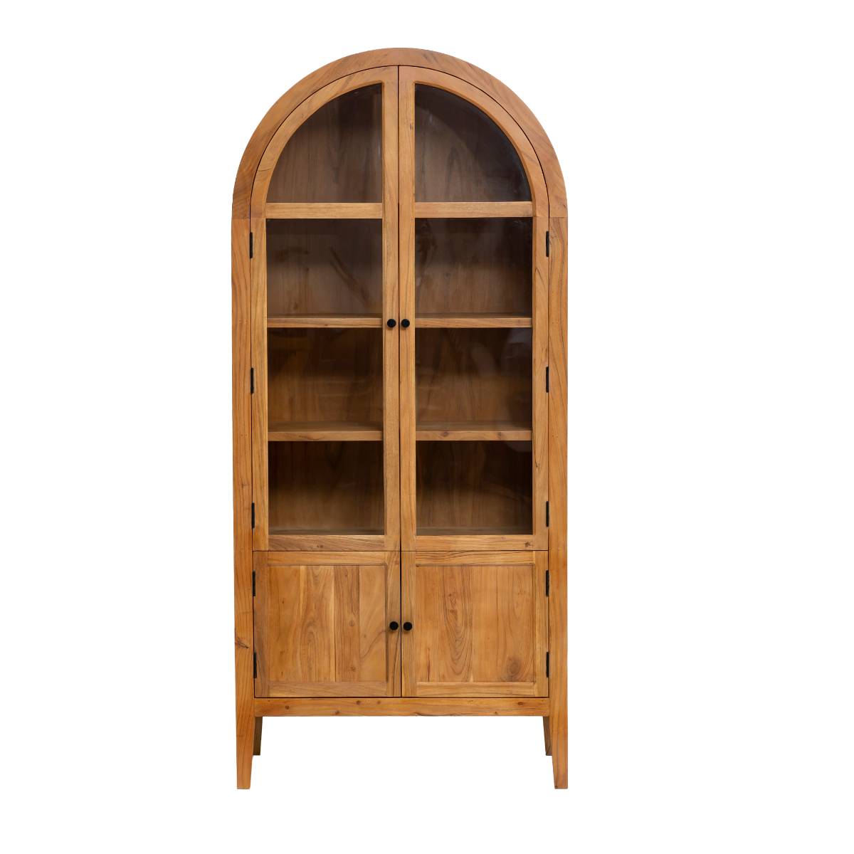 Vitrine en bois d'acacia 4 portes  JO bois foncé, MADE IN MEUBLES 