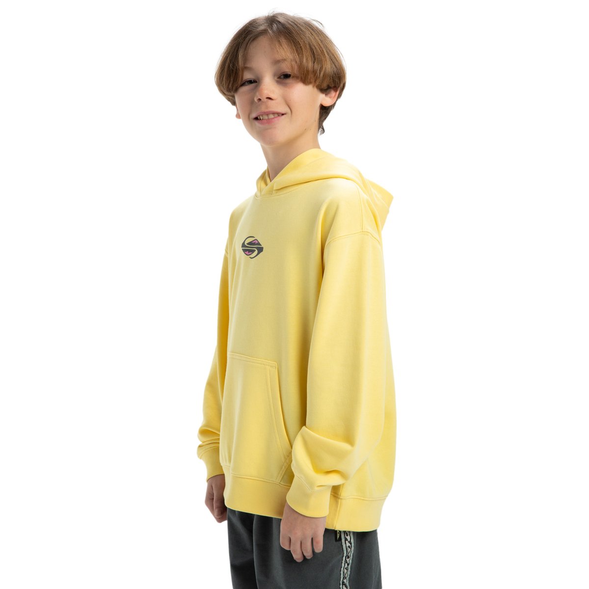 Sweat à capuche APOG HERITAGE jaune popcorn, QUIKSILVER