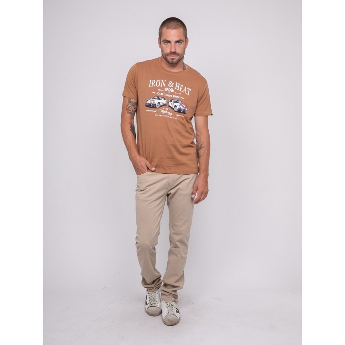 T-shirt Manches Courtes Imprimé Jordenis marron, RITCHIE