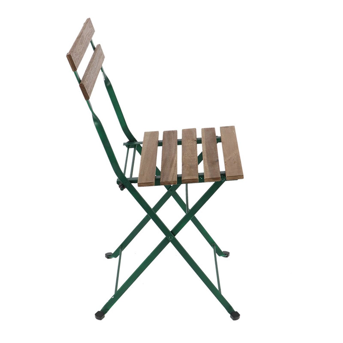 Chaise bistrot bois et métal vert couleur unique, ESSCHERT DESIGN