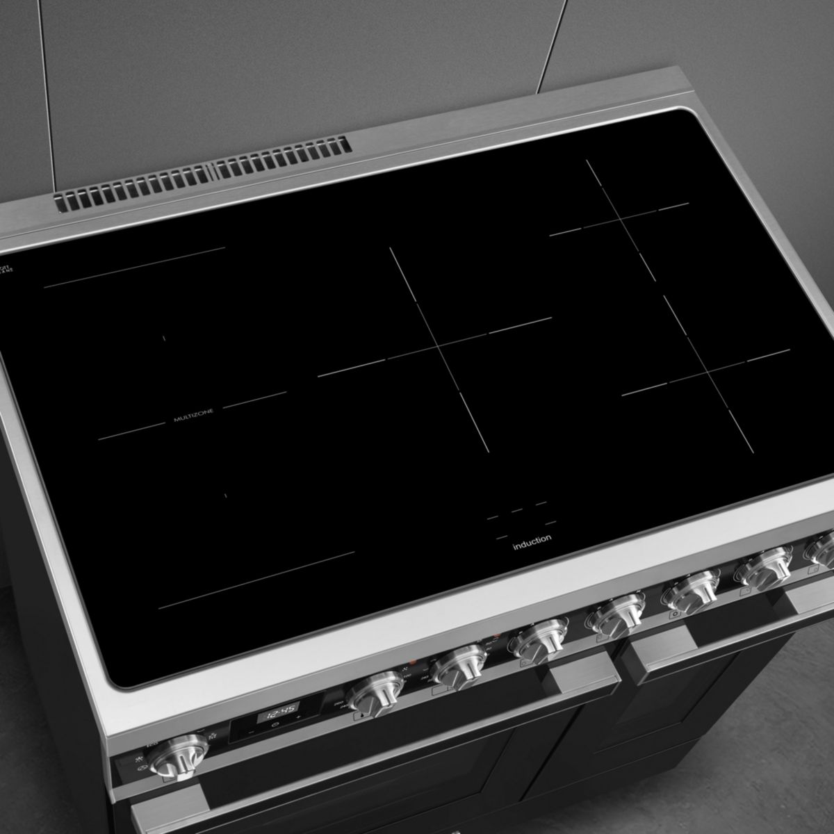 Piano de cuisson induction 5 feux 90 cm CPF92IM inox satiné, SMEG