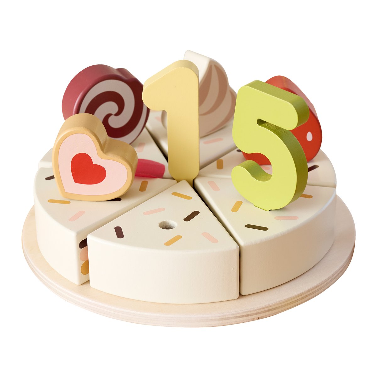 Gâteau d'anniversaire 23 éléments beige, PETITE AMELIE