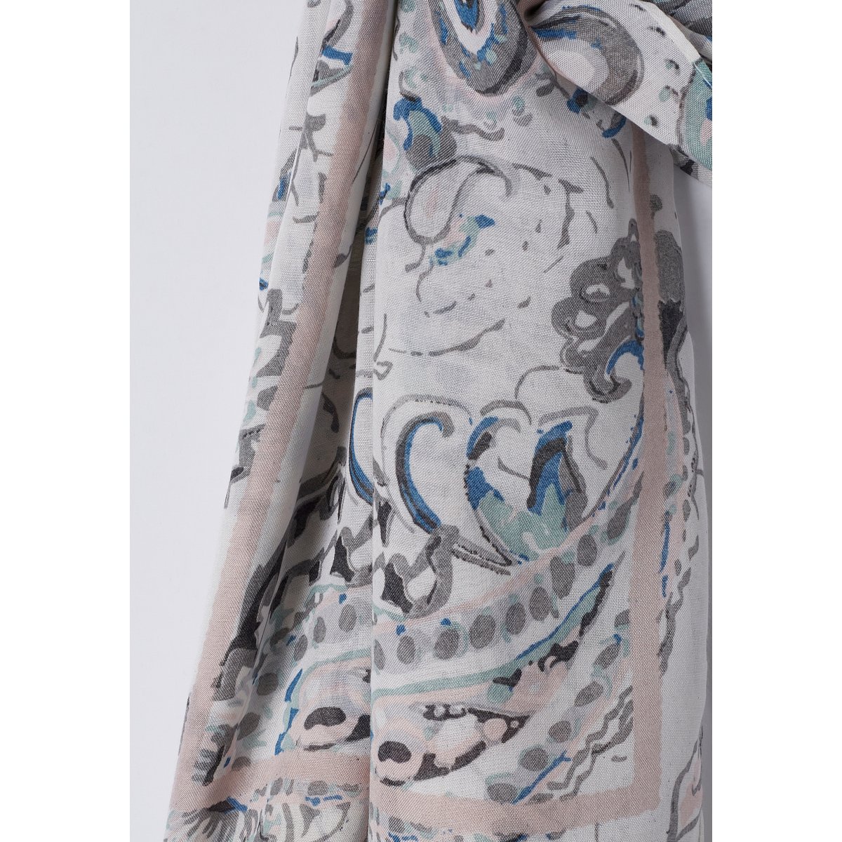 Foulard imprimé cachemire bleu graphique, DAMART