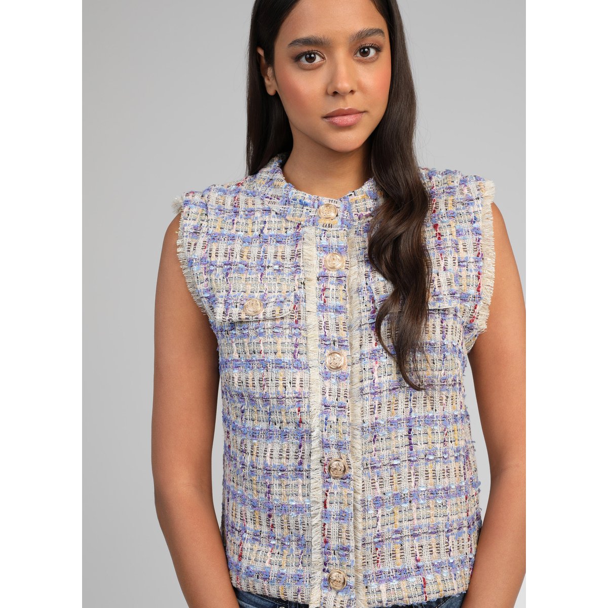 Gilet AVAYANA bleu, AN'GE